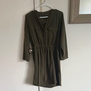 Mossimo Supply Co. Dark Green Long Sleeve Dress